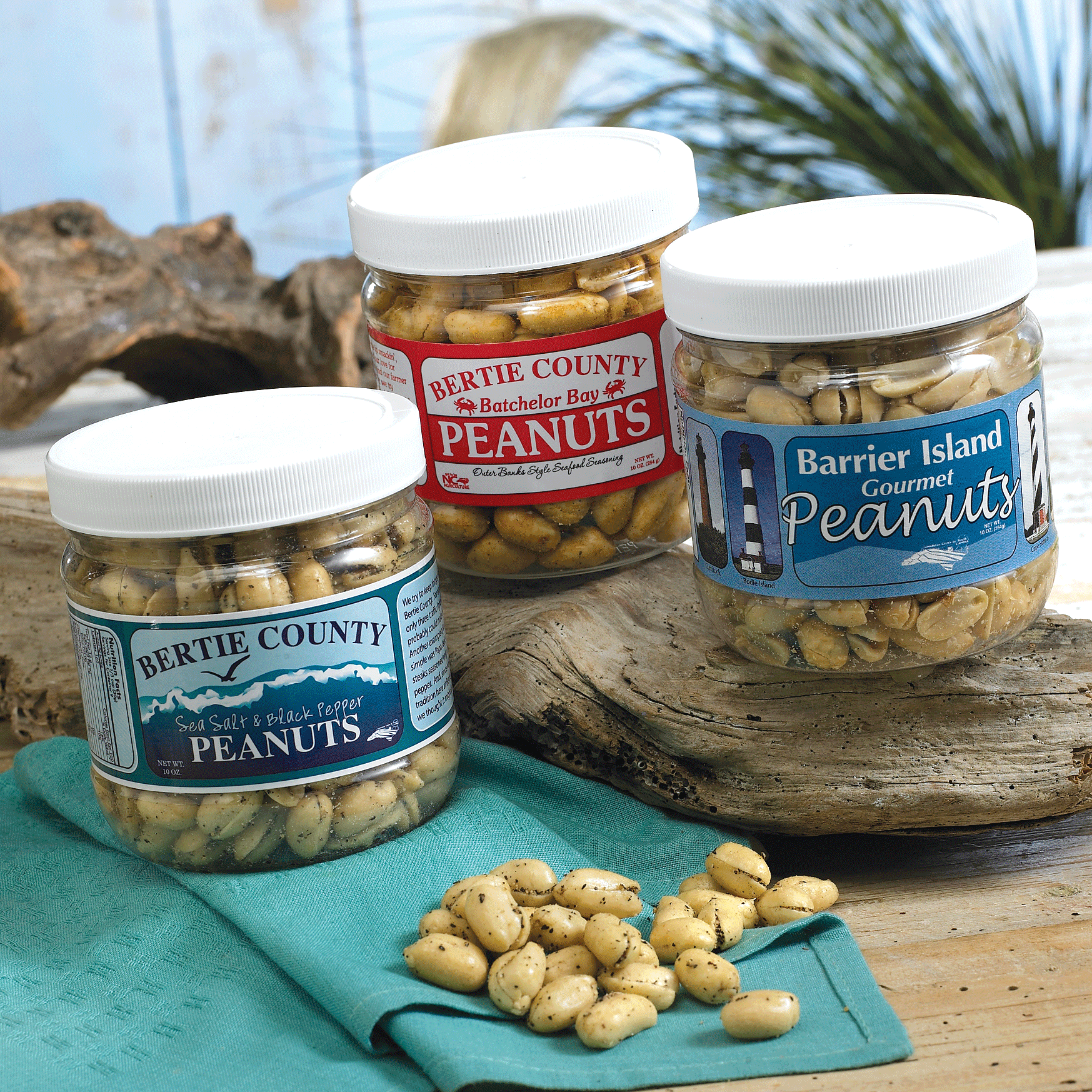 An assortment of Bertie County peanuts