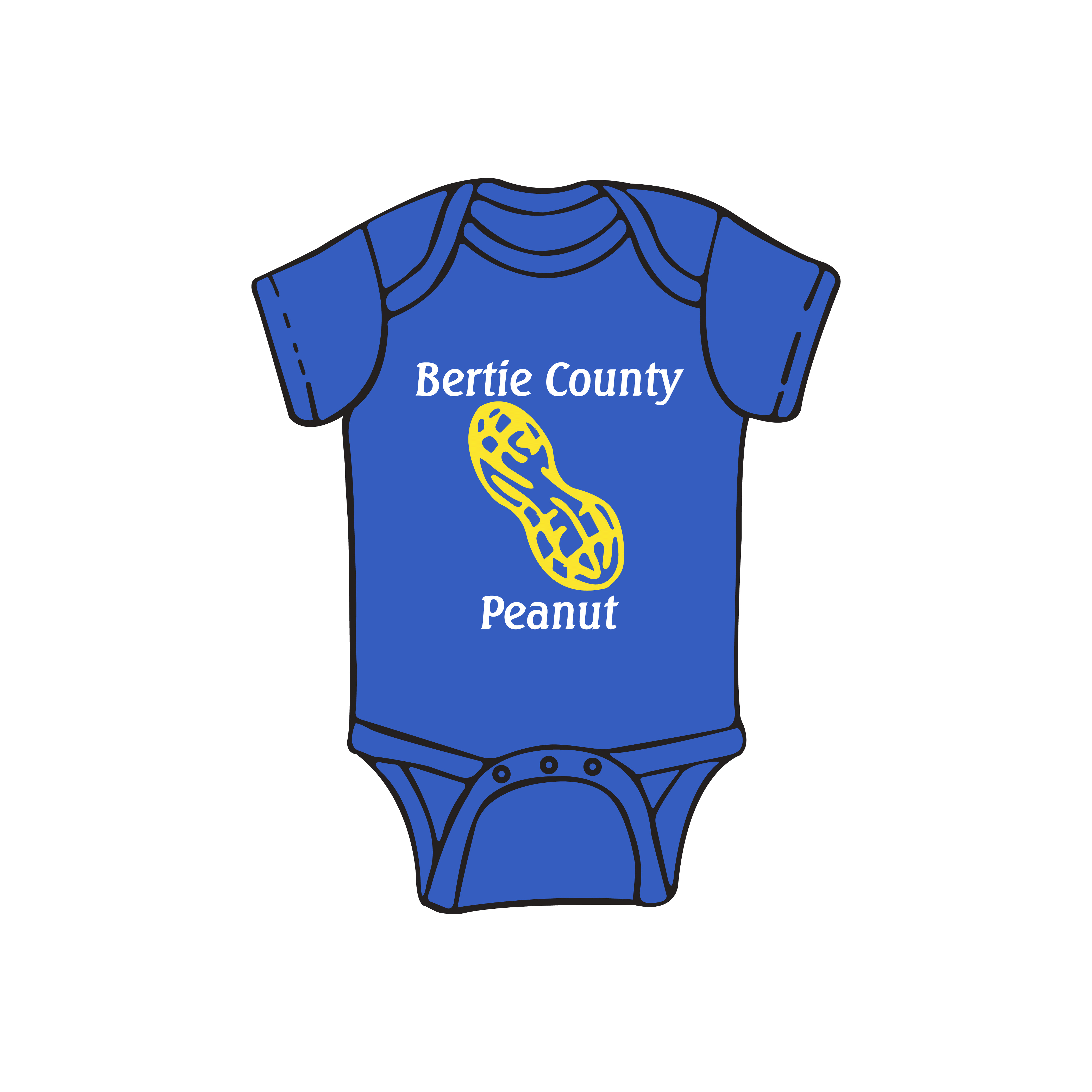 Bertie County Peanut Blue Onesie