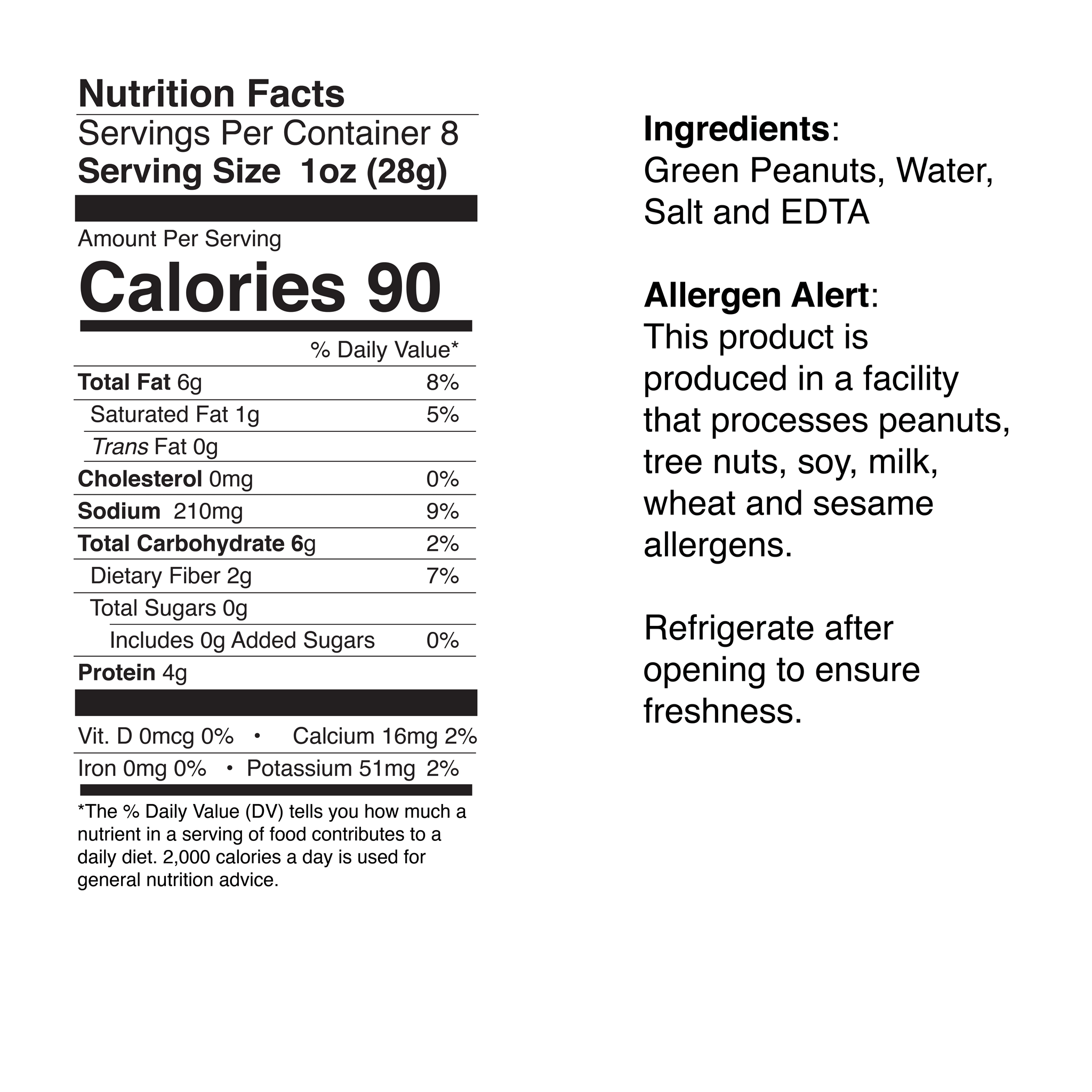 Boiled Peanuts Nutrition Info