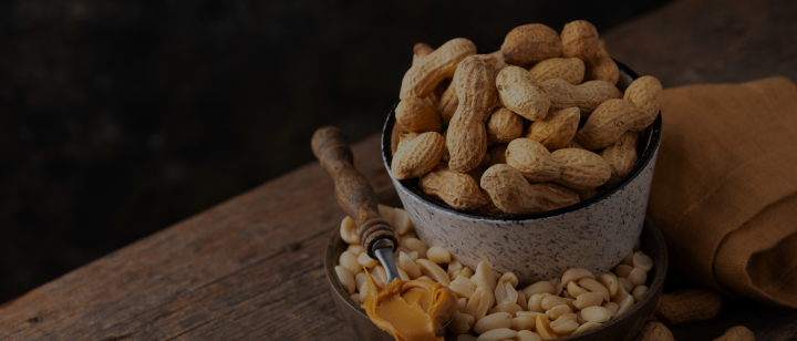 Jumbo peanuts in a bowl