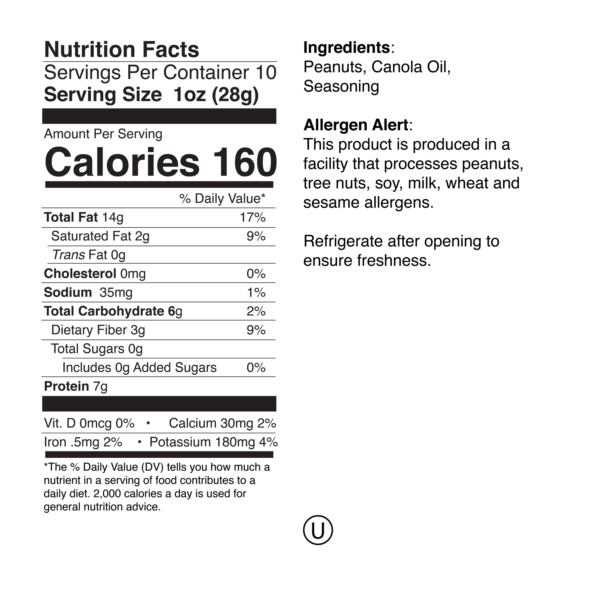 Dill Pickle Small Jar Nutrition Info