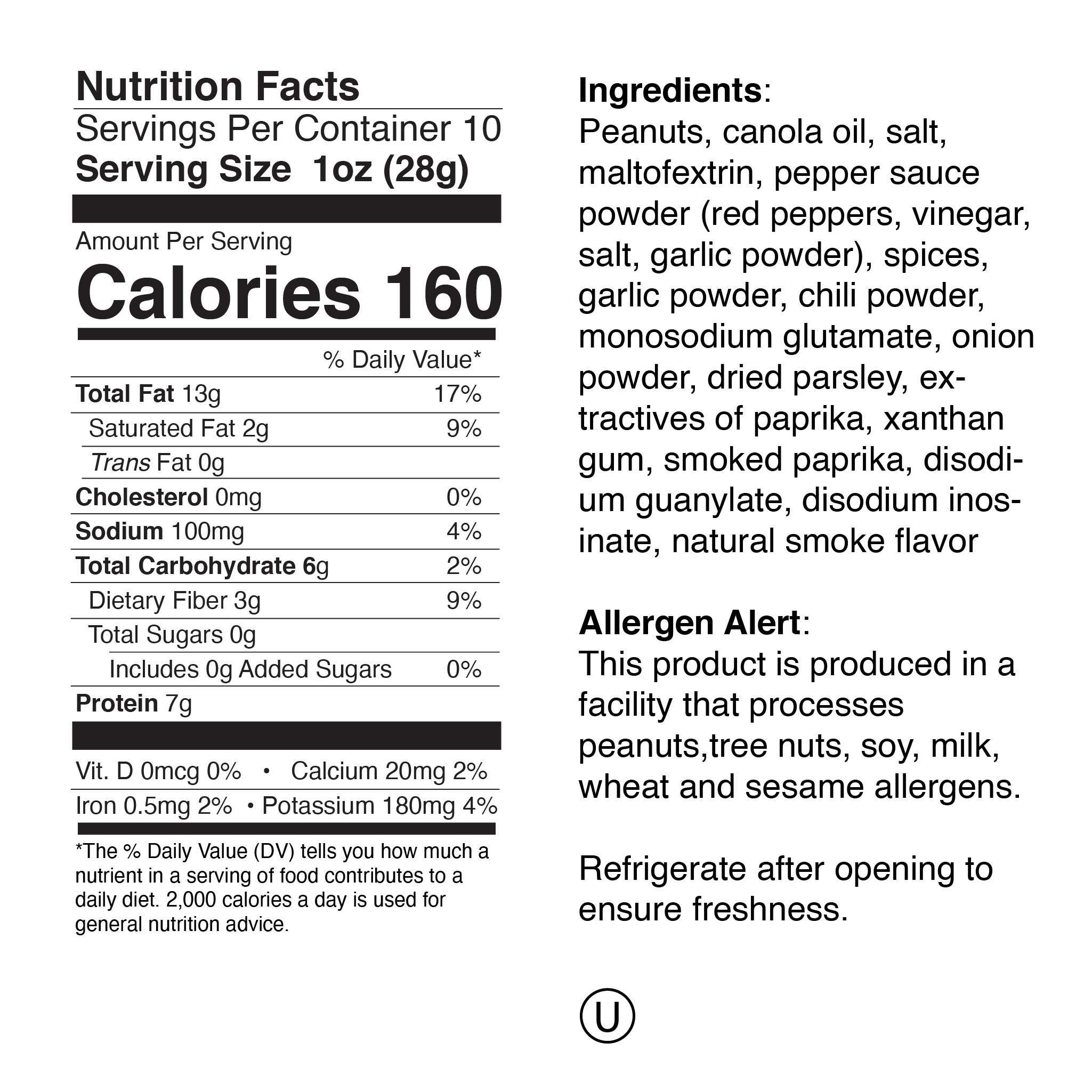 Hexlena Small Jar Nutrition Info
