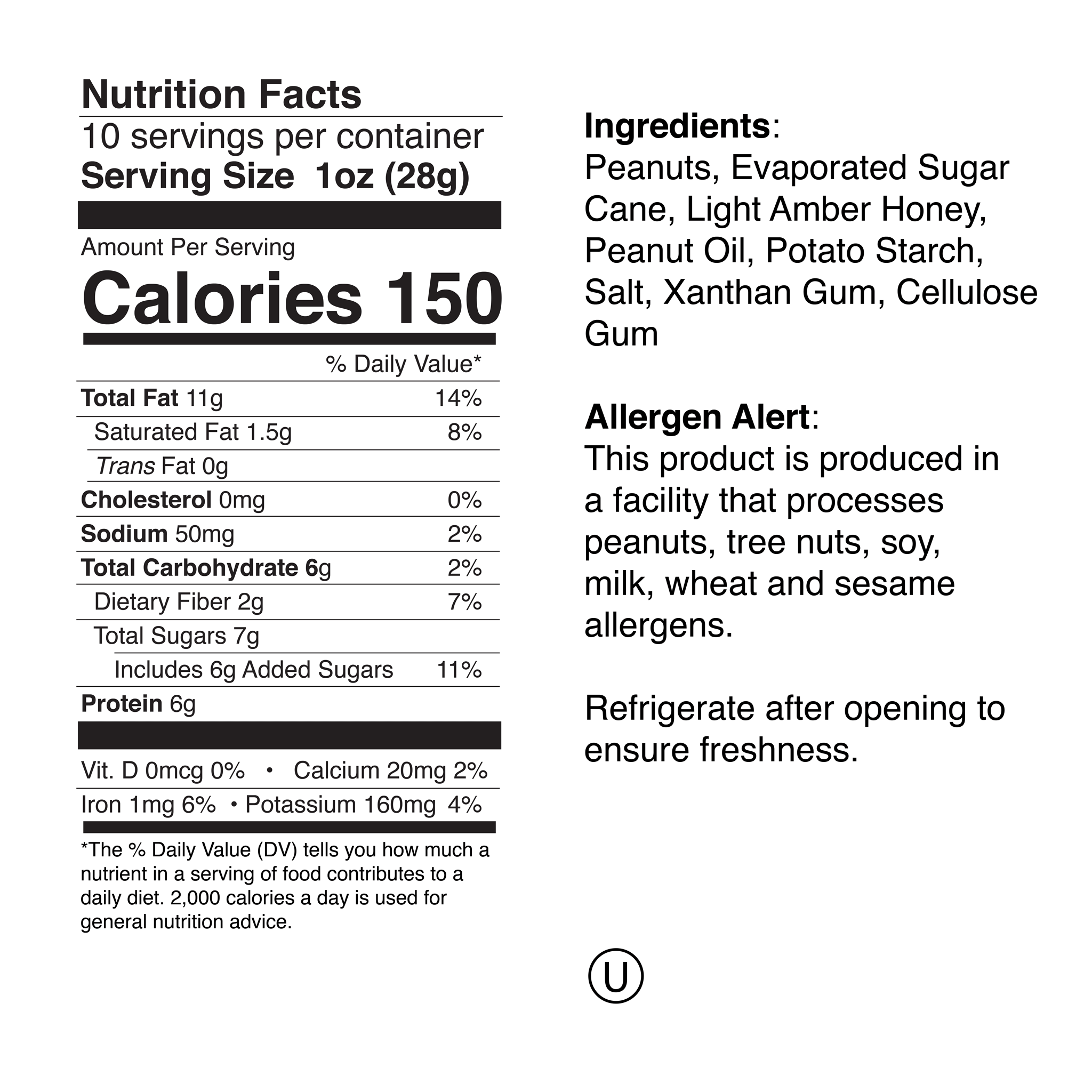 Honey Roasted Labels Honey Roasted Peanuts Small Jar Nutrition Info